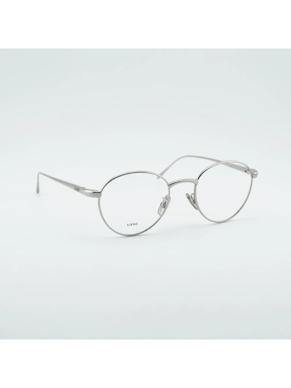 Loewe LW50087U 016 Eyeglasses Shiny Palladium 49mm Square Frame